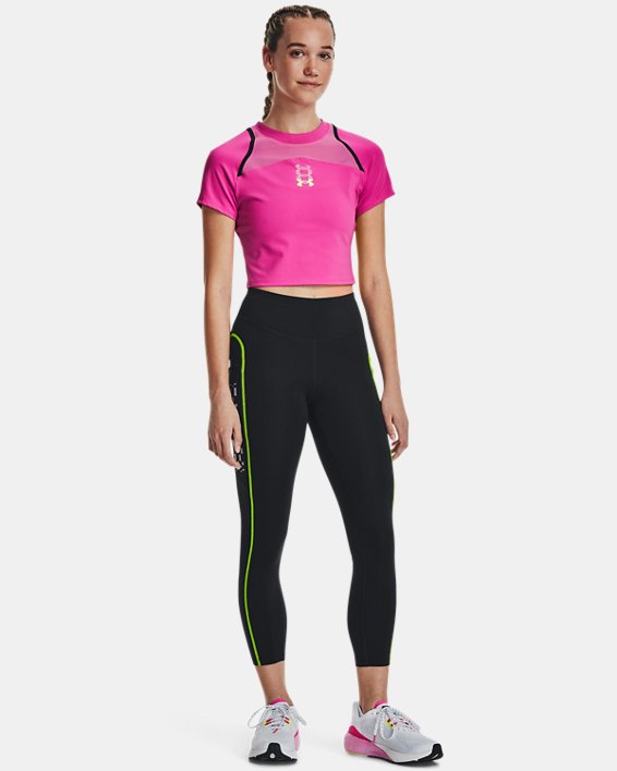 T-shirt court à manches courtes UA Run Anywhere pour femme, Pink, pdpMainDesktop image number 3